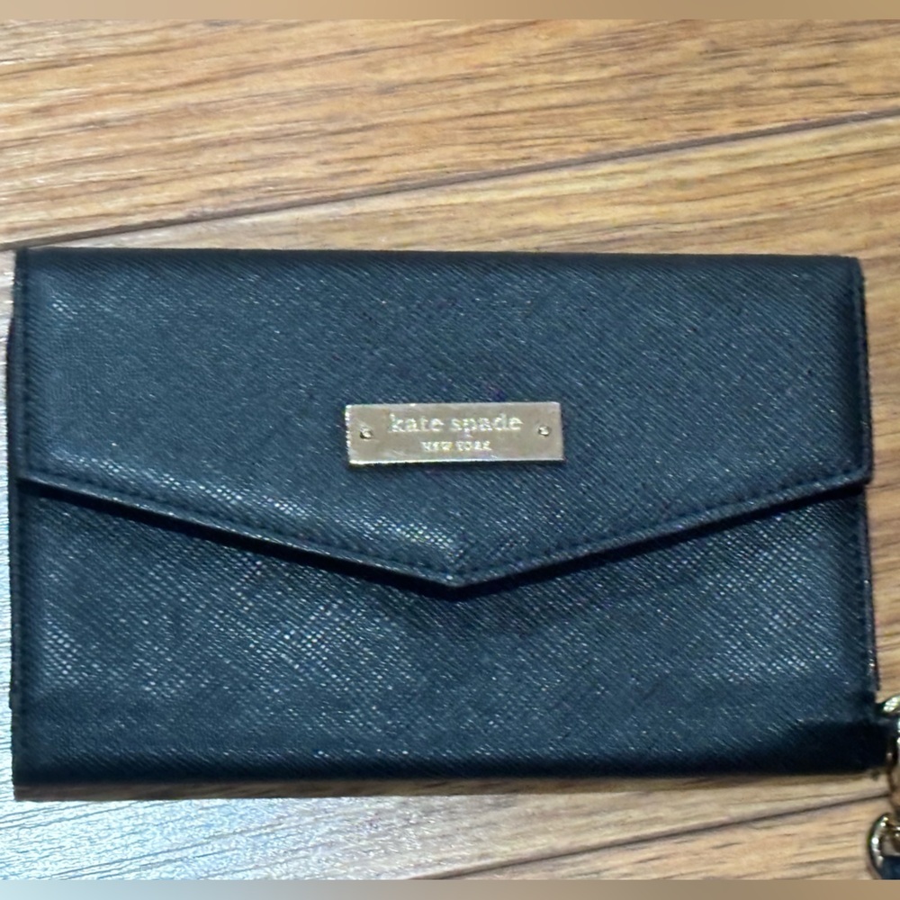 Kate Spade Black Saffiano Wristlet Envelope Wallet - Picture 11 of 12